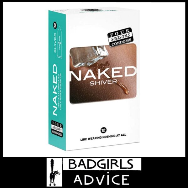 Naked Shiver Ultra Thin Lubricated Cooing Mm Condoms Pack