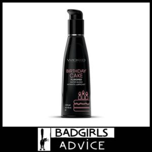 Wicked Aqua Birthday Cake - Birthday Cake Flavoured Water Based Lubricant - 120 ml (4 oz) Bottle