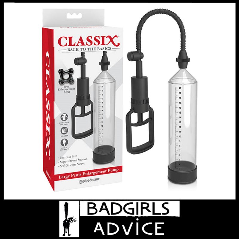 Classix Large Penis Enlargement Pump Clear Penis Pump