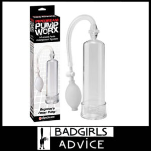 Pump Worx Beginner's Power Pump Clear Penis Pump Suits 7" Dicks