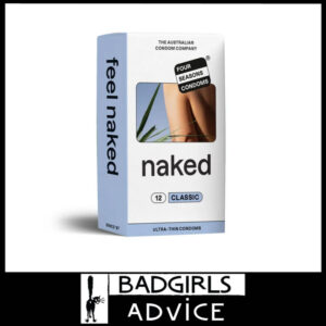 Naked Classic Condoms Ultra Thin Lubricated 54mm Condoms -Rubber Latex 12 Pack