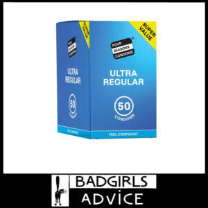 Four Seasons Regular Condoms Regular Fit Lubricated 54mm Condoms 50 Pack Rubber Latex