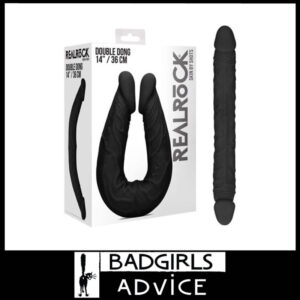 REALROCK 14'' Double Dildo - Black 36 cm Double Dong