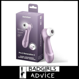 Satisfyer Pro 2 Gen 3 Lilac Air Wave 11 Levels 12 Speed Vibrating USB Tapping 6" Silicone