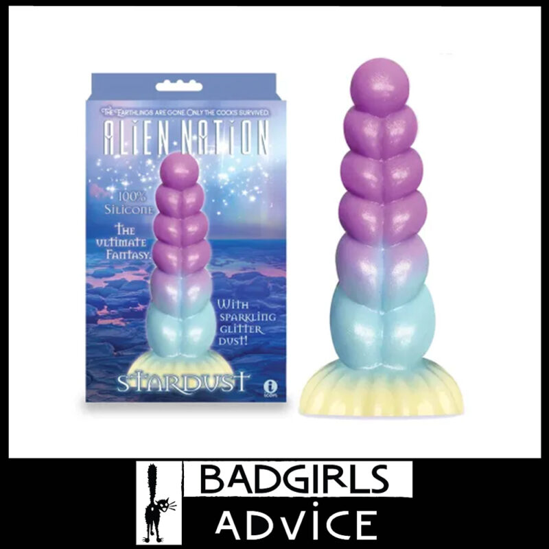 Alien Nation Stardust Bubble Butt Beads With Suction Cup Silicone 8.3" Dong