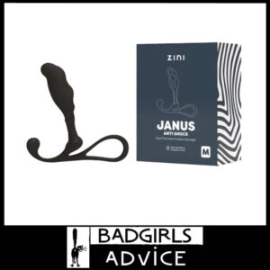 Zini Janus Anti Shock Prostate Probe Anal Plug Silicone 8.2cm Insert Medium Black