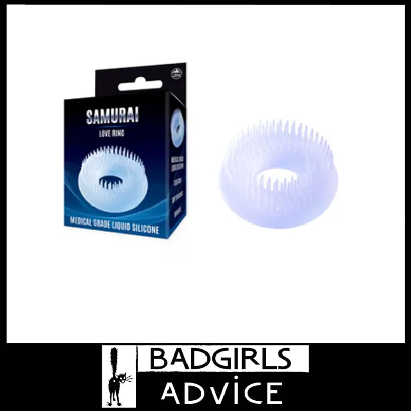 Samurai Flexible Soft Medical grade Silicone With Nubs Cock ring White Stretchy