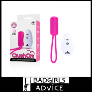 Crush On - Vibrator Bullet Mini With Remote Control Usb 10 Speeds Silicone Pink