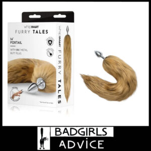 WhipSmart Furry Tales 14 Inch Brown Fox Tail 6.3cm Aluminium Metal Plug Brown