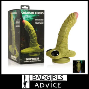 Creature Cocks Swamp Monster 23.9cm x 5.1cm Widest Silicone Suction Cup Dildo Green