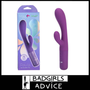 Maia Rayla - Rabbit slimline Vibrator 10 Speeds 7" Silicone Waterproof Purple