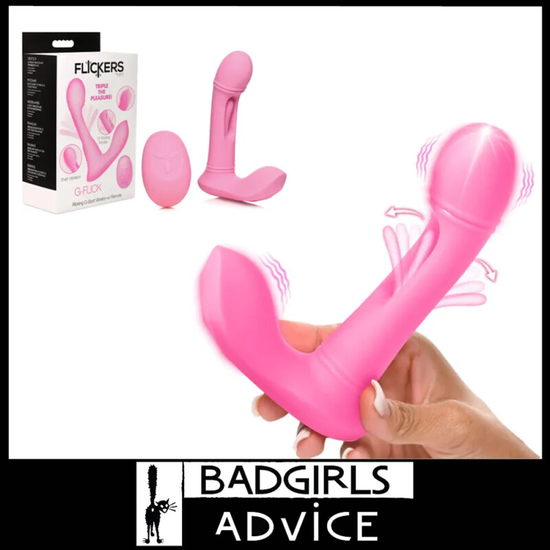 Inmi Flickers G-Flick Flicking G-Spot Vibrator Remote Usb 9 Flicks 3 Level Vibrate 15cm Silicone Pink