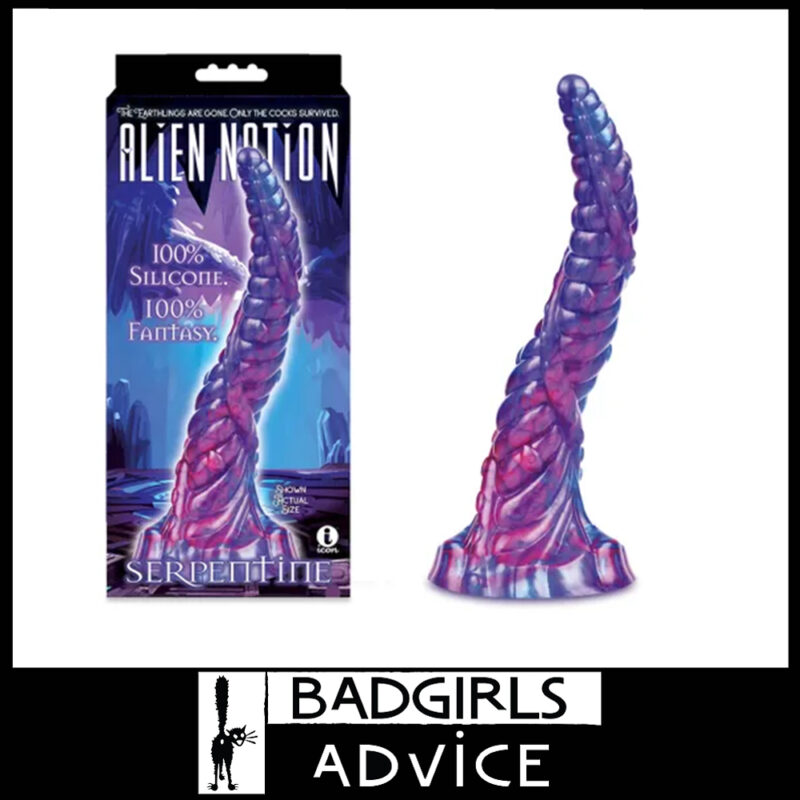 Alien Nation Serpentine 30cm x 5cm Suction Cup G Spot P Spot Dildo Silicone Purple