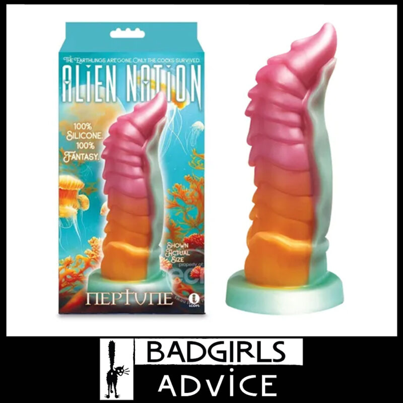 Alien Nation Neptune 8" x 2.25" Girthy Beast Dildo Suction Cup Silicone Heavy 522G