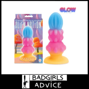 Alien Nation Sprite Intense Girthy Anal Plug 5.5" Strong Suction Cup To Sit On Ass Plug Pastel Silicone