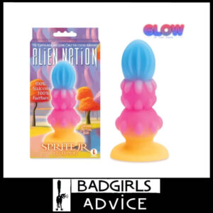 Alien Nation Sprite Jr. Intense Girthy Anal Plug 4.25" Strong Suction Cup To Sit On Ass Plug Pastel Silicone