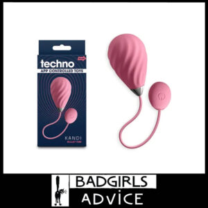 Techno Kandi 19 Speeds Optional App Remote 3.5cm Vibrator Egg Silicone Ribbed Pink