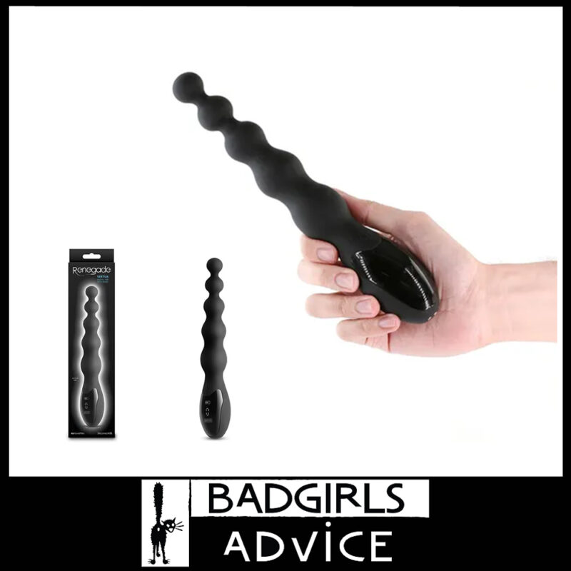 Black 23.9 cm USB Rechargeable Anal Vibrator