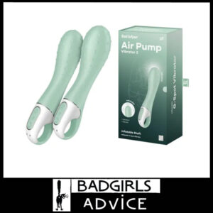 Satisfyer Air Pump Vibrator 3 Unisex Waterproof Expanding Inflate Vibrator Usb 12 Speeds Green