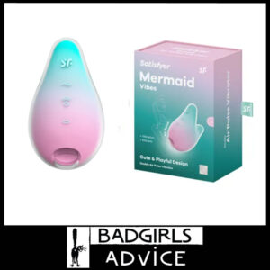 Satisfyer Mermaid Vibes 11 Air Wave Suction 12 Vibrations Waterproof Mini Sex Toy Mint/Pink