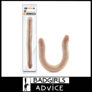 Dr. Skin Plus 16.5'' Posable Double Ended Dong Soft Realistic Penis Tpe Beige