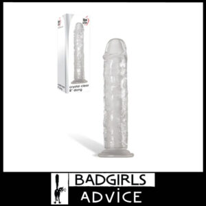 Adam & Eve Crystal Clear 8'' Dong Tpe Penis Dildo Suction Cup
