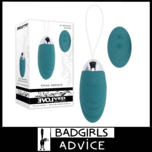 Evolved Oval Office Vibrating Usb Egg With Remote Control 8.5cm 12 Speeds Silicone Green