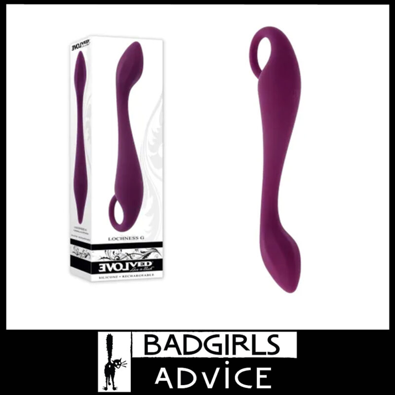 Evolved Lochness G - Slimline Curved 19cm Vaginal Usb Probe Vibrating 7 Speeds Silicone Purple