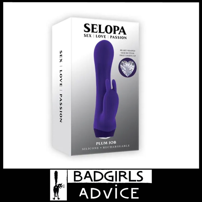 Selopa Plum Job - Rabbit Vibrator Usb 2 Motors 13.5cm 10 Speeds Waterproof Silicone Purple