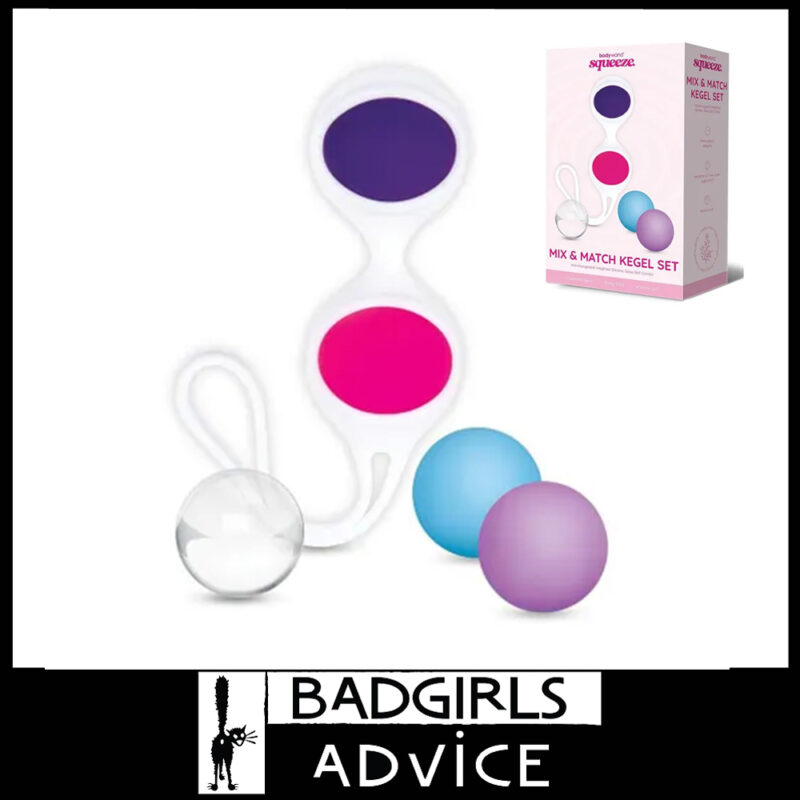 Bodywand Squeeze Mix & Match Kegel Set Interchange Bladder Balls 14.7cm x 3.2cm Silicone