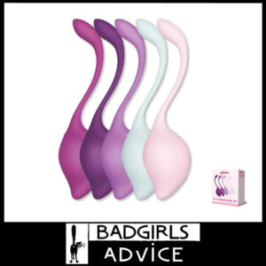 Bodywand Squeeze 5pc Teardrop Kegel Set 37-115 Grams 14.6 cm Length x 3.2 cm Silicone Pastel