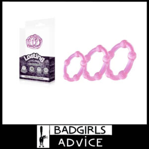 Lasting Love Ring 3 Piece Set Liquid Medical Grade Silicone Suits 1.25"-1.5" Max Pink