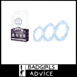 Lasting Love Ring 3 Piece Set Liquid Medical Grade Silicone Suits 1.25" Max - Clear