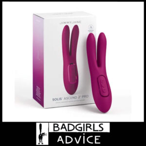 JimmyJane Solis Ascend 2 PRO 2 Motor Warms 21 Speeds 6.3" Silicone Usb Vibrator Purple