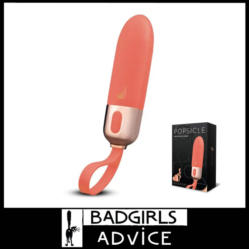 Lapdance Popsicle Mini Pocket Wand Blunt Faced 10 Speed Bullet Usb 12cm Vibrator Waterproof Blush Pink