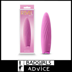 Revel Kismet - 11.8cm Usb Ribbed Clitoris Thick Bullet Vibrator 10 Speeds Silicone Pink