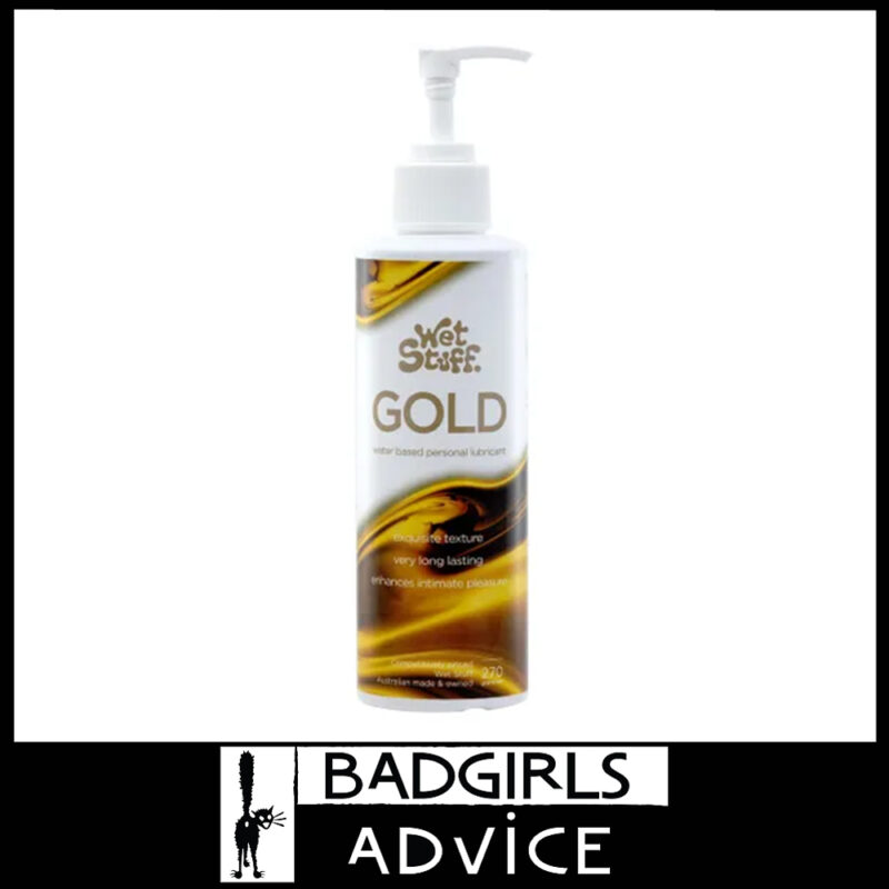 Wet Stuff Gold Smooth High Level Glycerine Water Based Lubricant Ph Balanced - 270g Pump