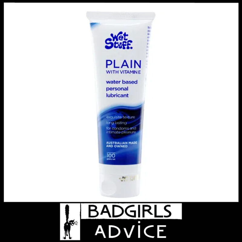 Wet Stuff Plain With Added Vitamin E Ph Balanced Water Based Lubricant Travel Sized - 100g Tube