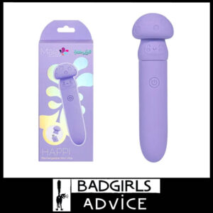 Maia Happi - Mushroom Mini Vibrating Wand 10 Speeds 11.1cm Silicone Purple