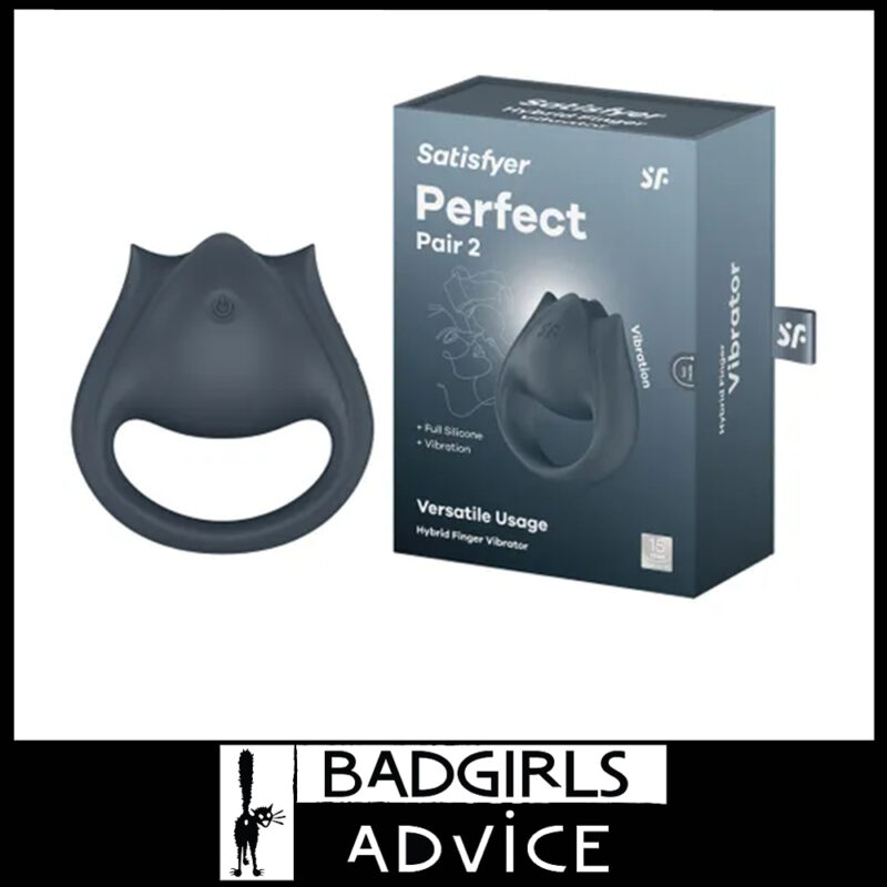 Satisfyer Perfect Pair 2 Vibrating Penis Ring 12 Speeds Usb Clitoris Stimulator Waterproof Blue