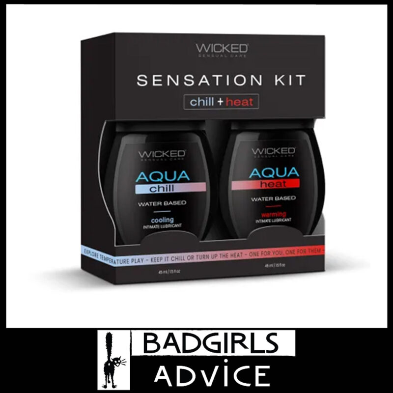 Wicked Sensation Kit -Warming and Cooling Water Based Lubricant 2 in Pack 120ml Each