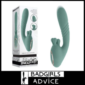 Evolved Thrust Into Ecstasy Rabbit Usb Vibrator Posable 9 Speeds 21cm Waterproof Silicone Green