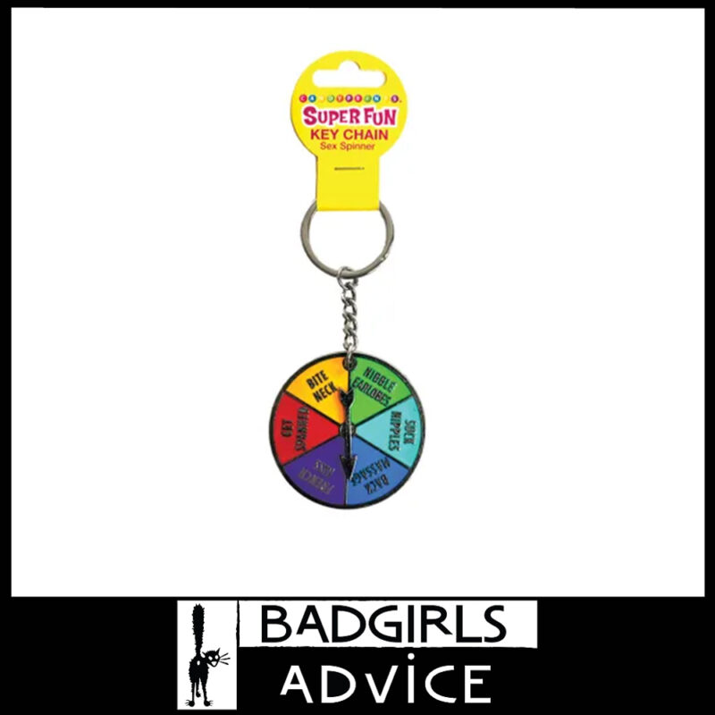Super Fun Key Chain - Gag Gift For Adults Keyrings Novelty Toy Ring For Sex Spinner Game