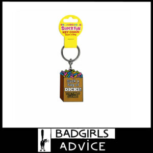 Super Fun Key Chain - Gag Gift For Adults Keyrings Novelty Toy Ring Suck A Bag of Dicks