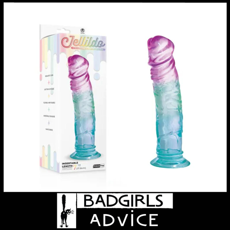 Jellido 18cm Dildo Big Glans Unisex Penis Tpr Jelly Feel Suction Cup Pastel