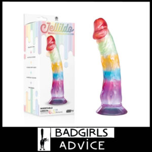Jellido 15.2cm Dildo Straight Up Unisex Penis Tpr Jelly Feel Suction Cup Rainbow