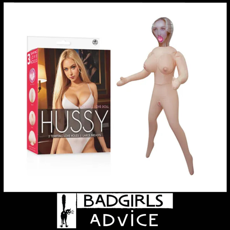 Hussy - Blow Up Love Doll Printed Face & Hair Inflatable 3 Holes 1.5m Up to 90kg Pvc Ashe