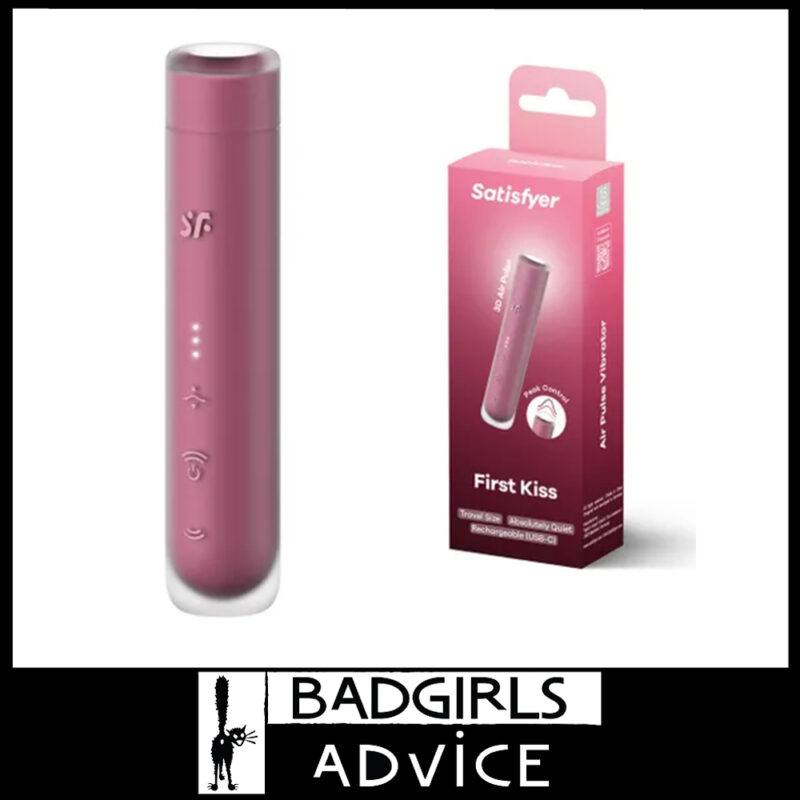 Satisfyer First Kiss | Travel Sized 30 Levels Usb Air Wave Clitoris Suction Pink