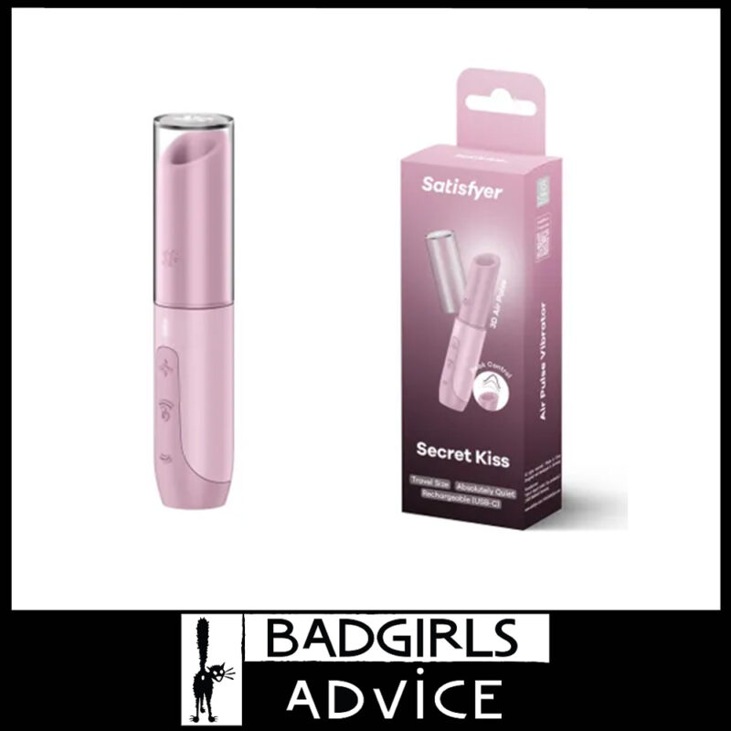Satisfyer Secret Kiss | Lipstick Shaped 30 Levels Usb Air Wave Clitoris Suction Pink