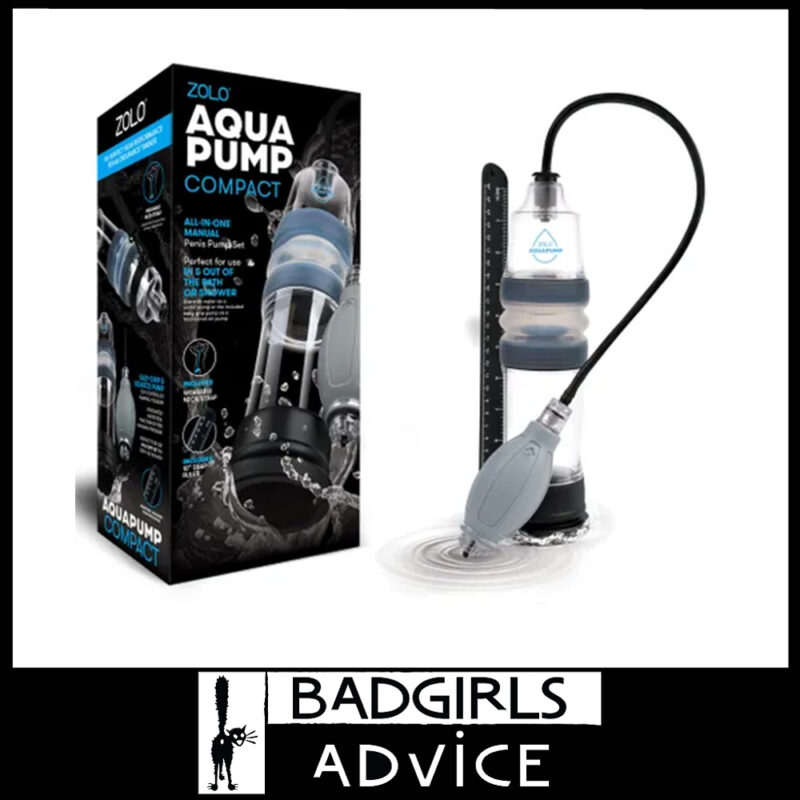 Zolo Aquapump | Compact Penis Pump 28cm x 3.2cm Bulb Enlarger Abs Clear